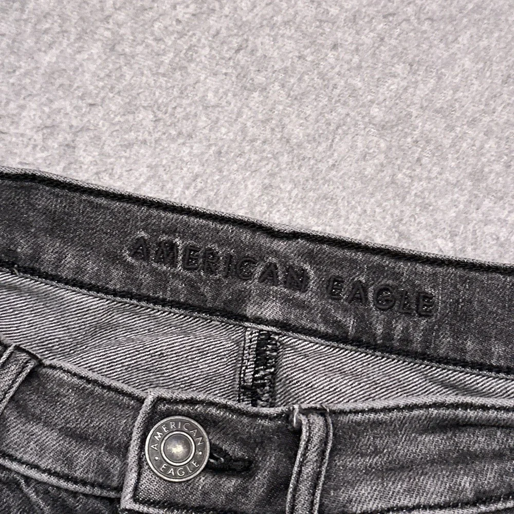American Eagle 90s Bootcut Jeans Womens 4 SHORT Gray Denim 100%‎ Cotton Mid-Rise